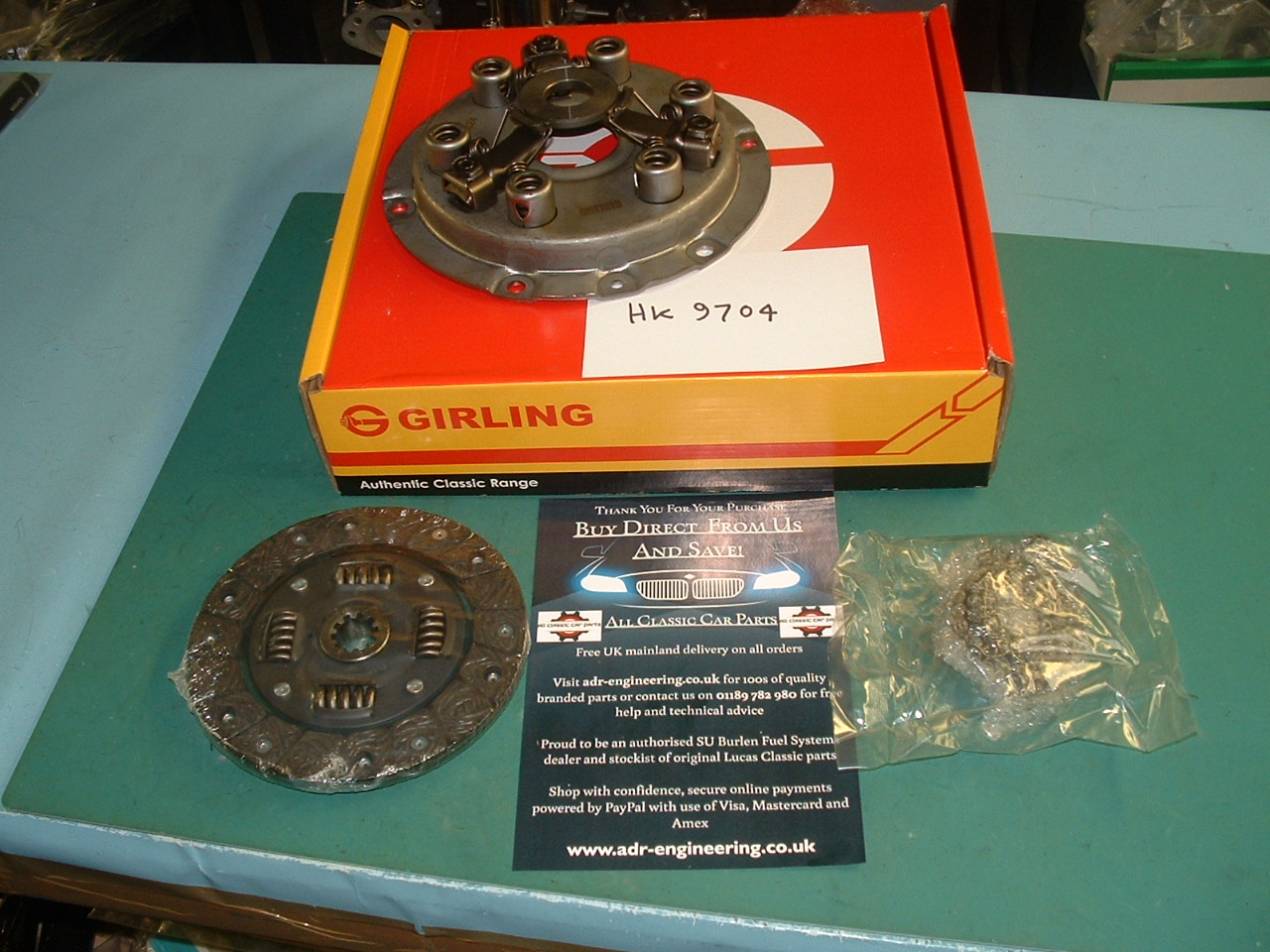 Girling 3 Piece Clutch Kit HK9704 Morris Minor 948cc