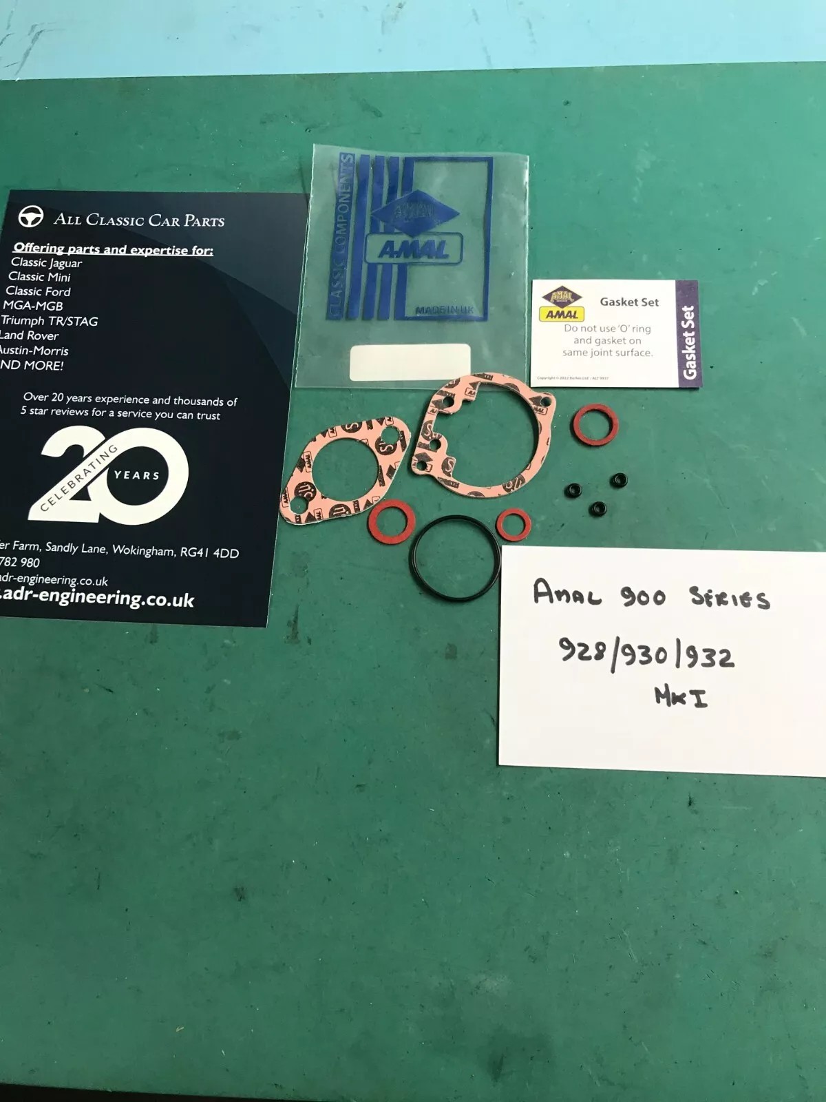 Genuine AMAL 900 Series 928 930 932 Mark 1 Concentric Carb. New GASKET SET kit.