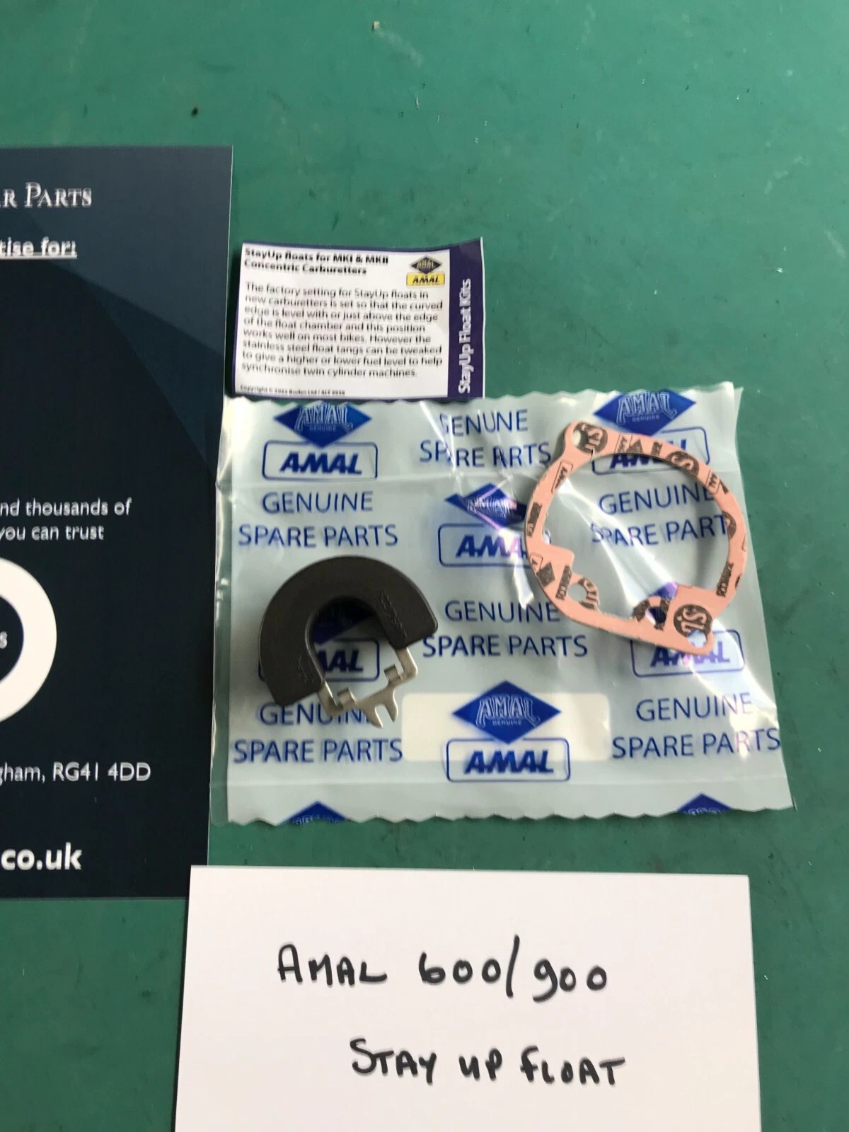 GENUINE AMAL 600/900 MK1 CONCENTRIC STAY UP FLOAT KIT ,PUNCTURE PROOF.