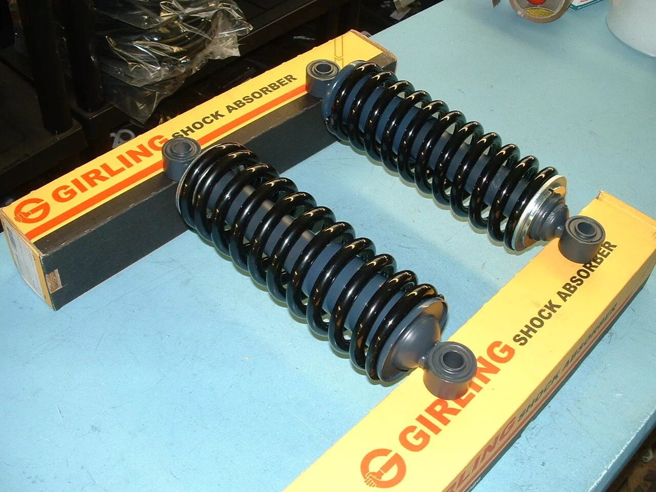 Jaguar E-Type S1-2 OE Girling Rear Shock Absorbers & Spring Assemblies PAIR