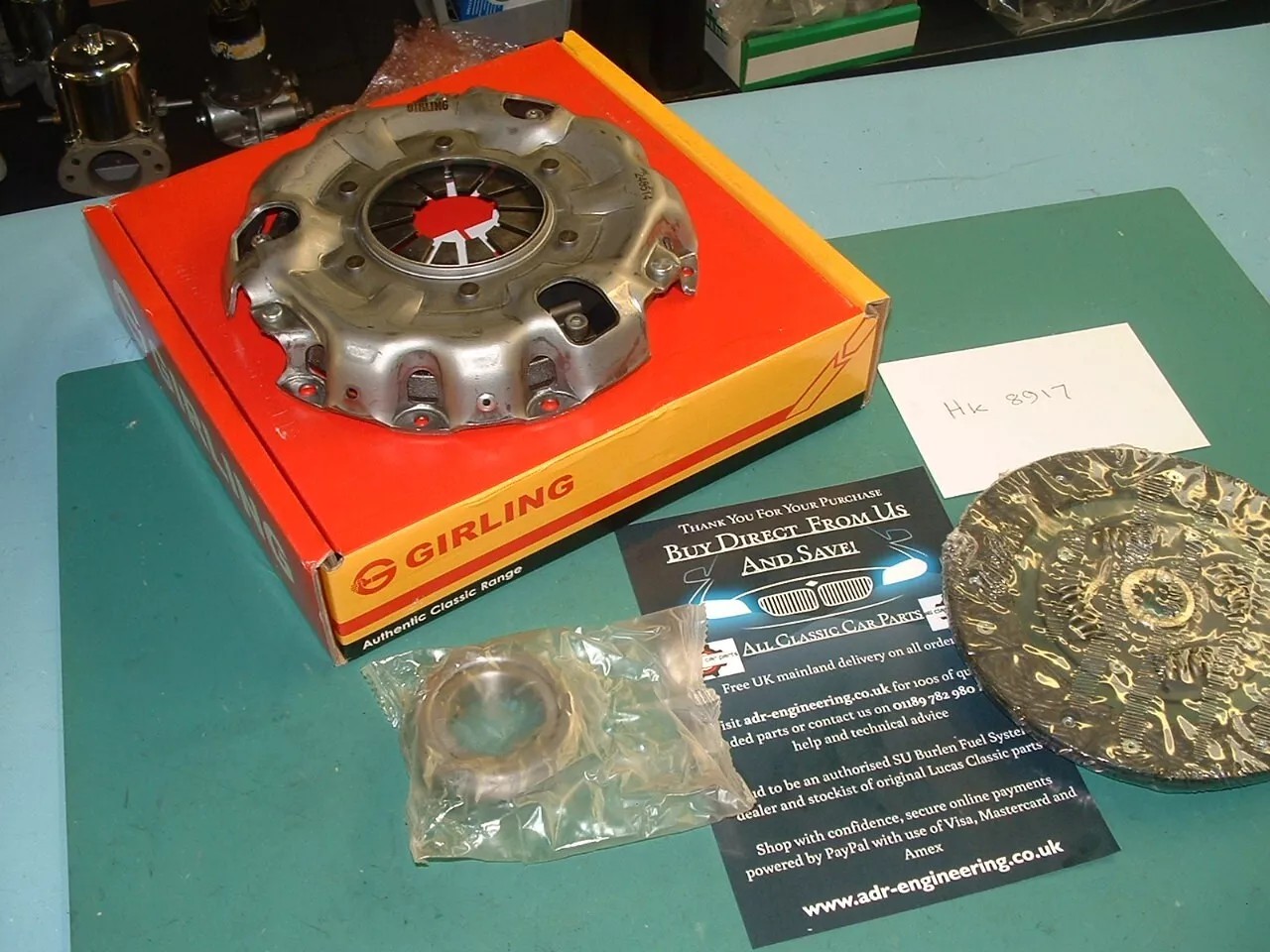 GIRLING TRIUMPH SPITFIRE 1500-MG MIDGET 1500- 3 PIECE CLUTCH KIT HK8917