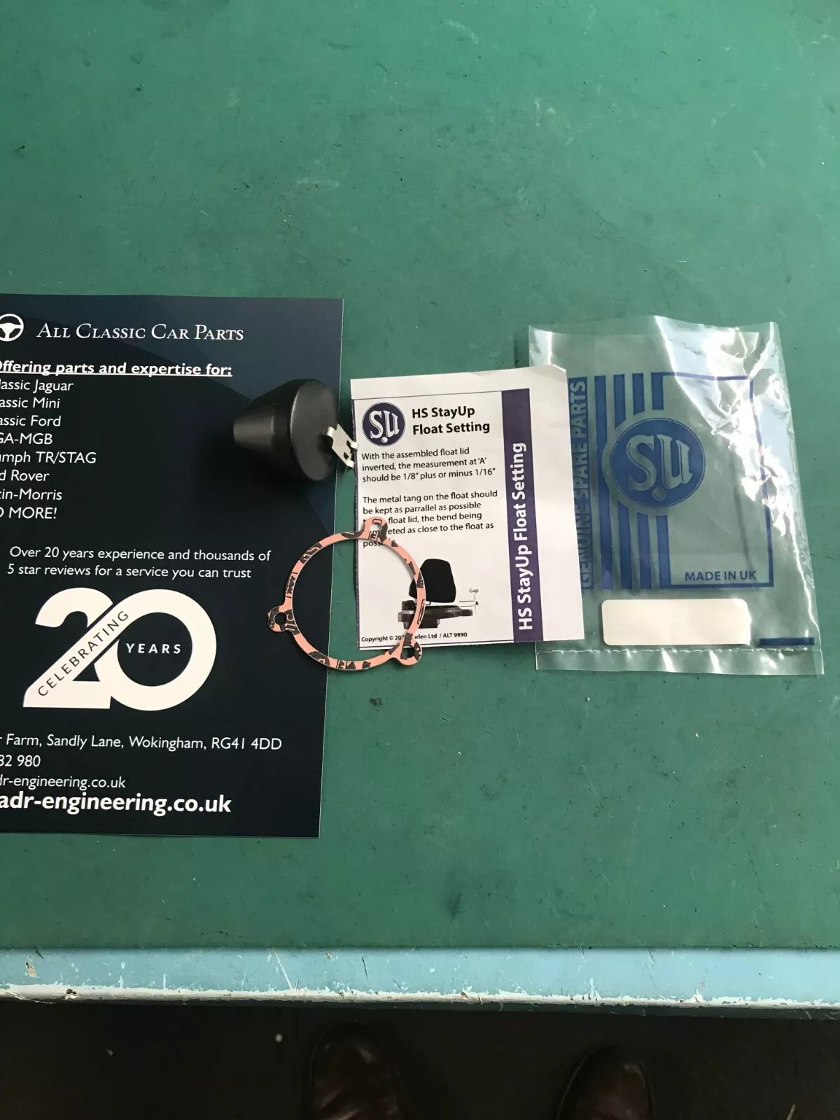 1X FUEL LEVEL FLOAT ASSY FOR HS6-HS8 1-34in and 2in SU CARBS, STAY UP PUNCTURE PROOF