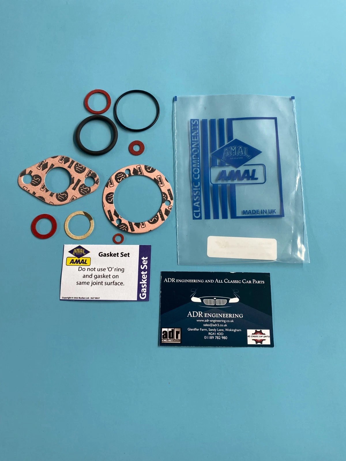 AMAL 375 Monobloc Gasket Set New Genuine Kit for AJS BSA Triumph Norton. RKC/498